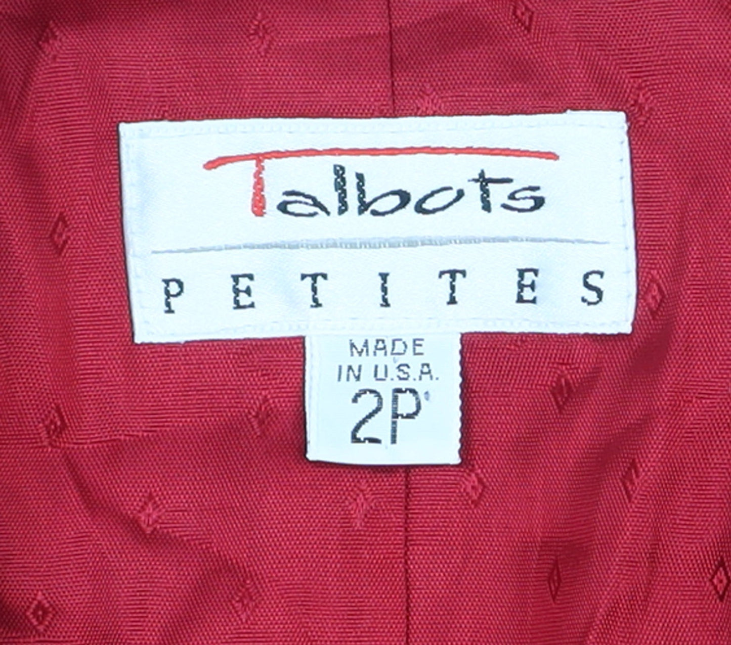 Talbots Women's Red Wool Petite Blazer Jacket Size 2P