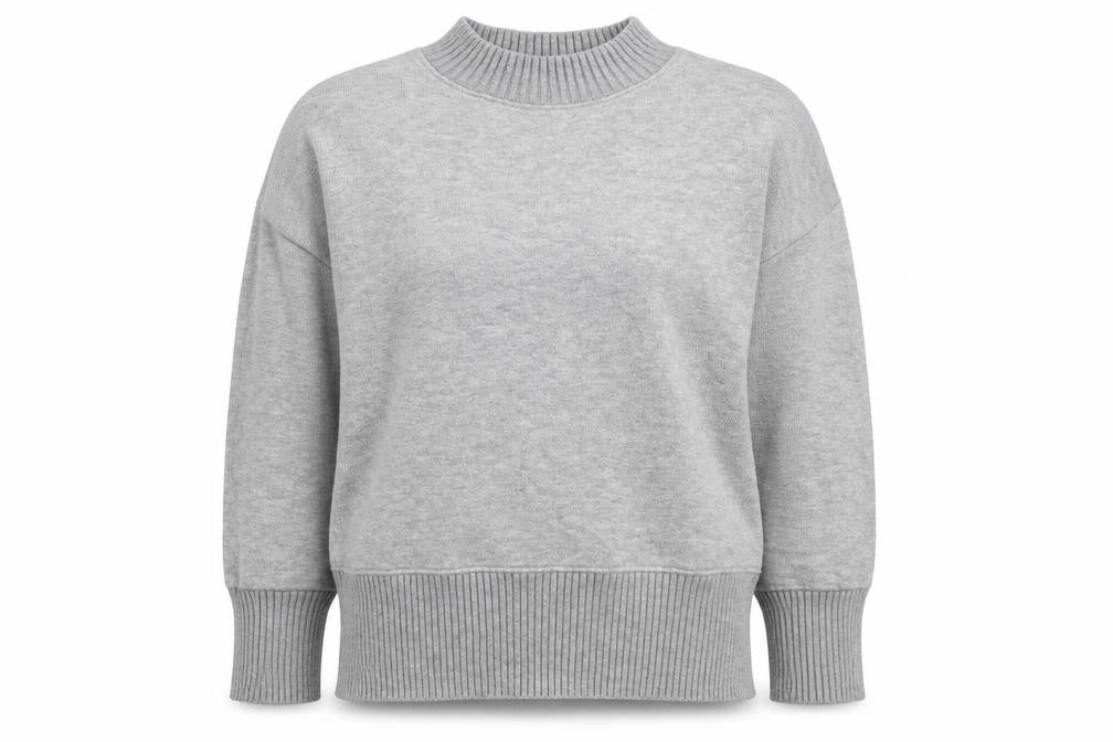NEXT Women Grey Mock Neck Knit Jumper M Relaxed Fit Pullover