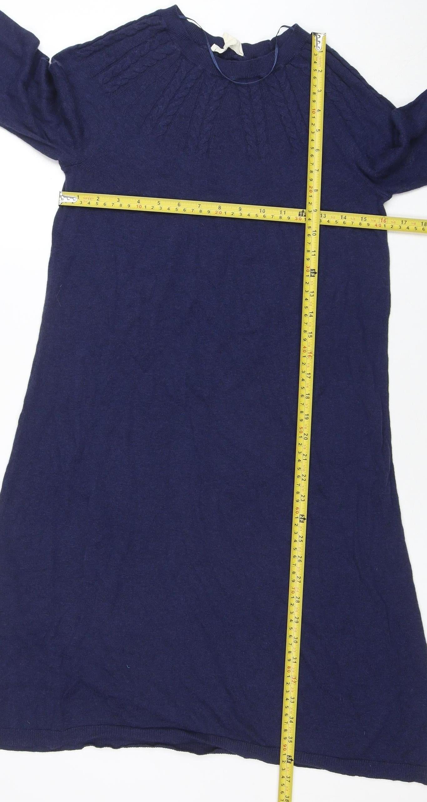 Seasalt Cornwall Women’s Blue Knit Shift Dress Size 10