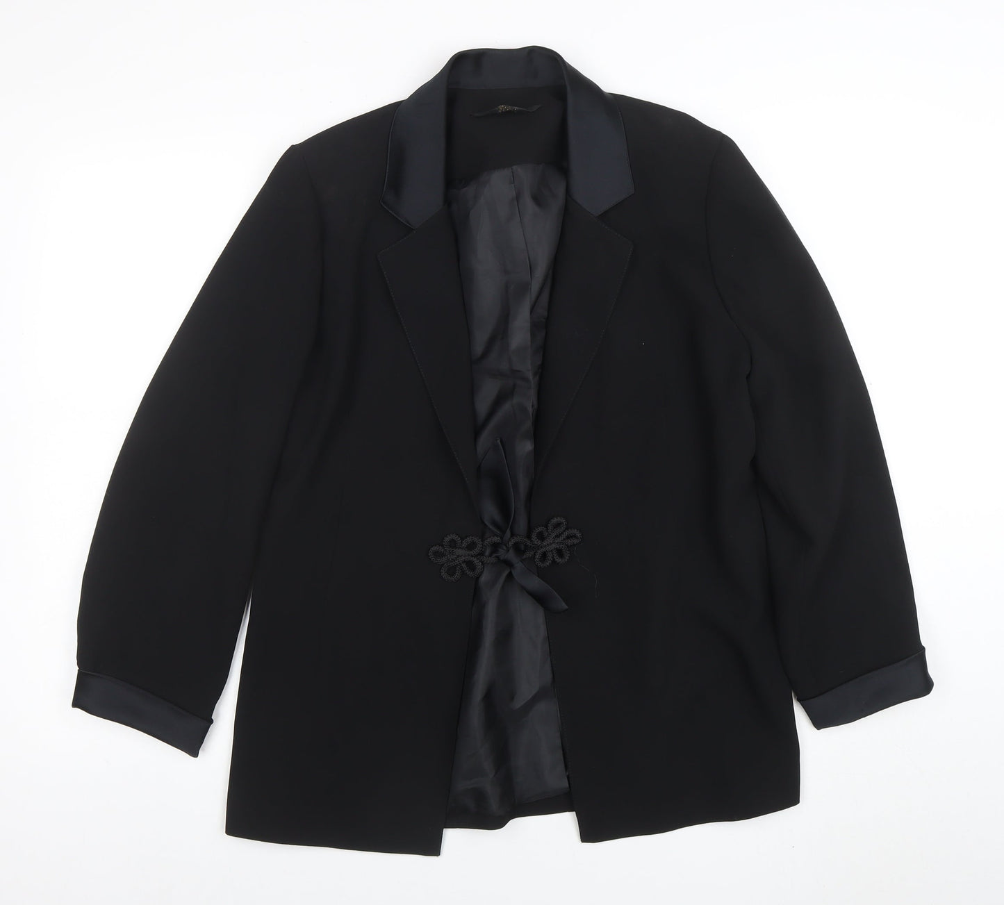 Eastex Women's Black Size 14 Shawl Collar Tuxedo Blazer