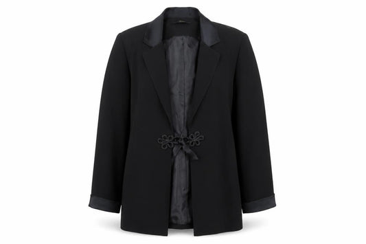 Eastex Women's Black Size 14 Shawl Collar Tuxedo Blazer