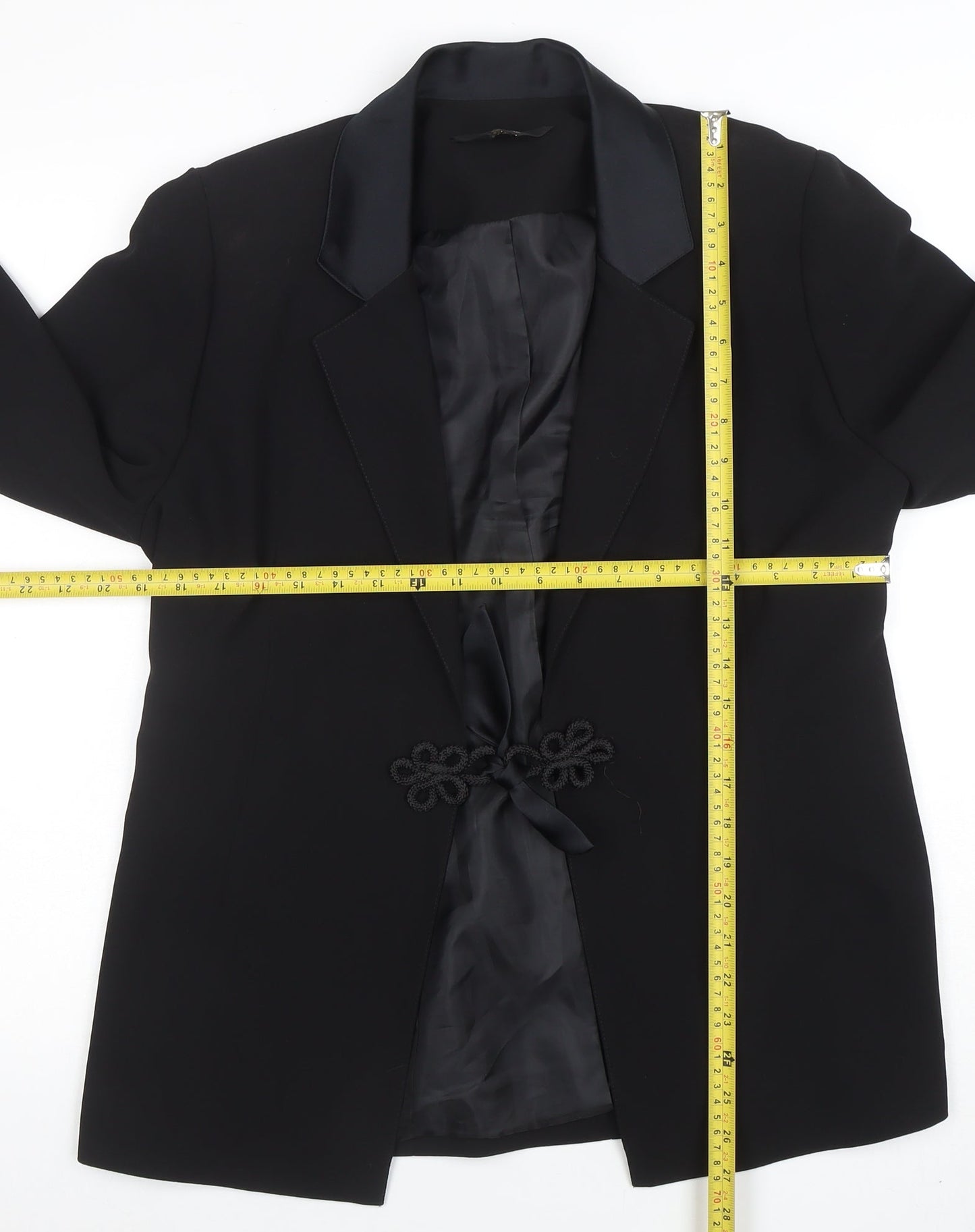 Eastex Women's Black Size 14 Shawl Collar Tuxedo Blazer