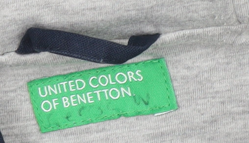 United Colors of Benetton Boys Blue Hooded Duffle Coat Size 6 Years