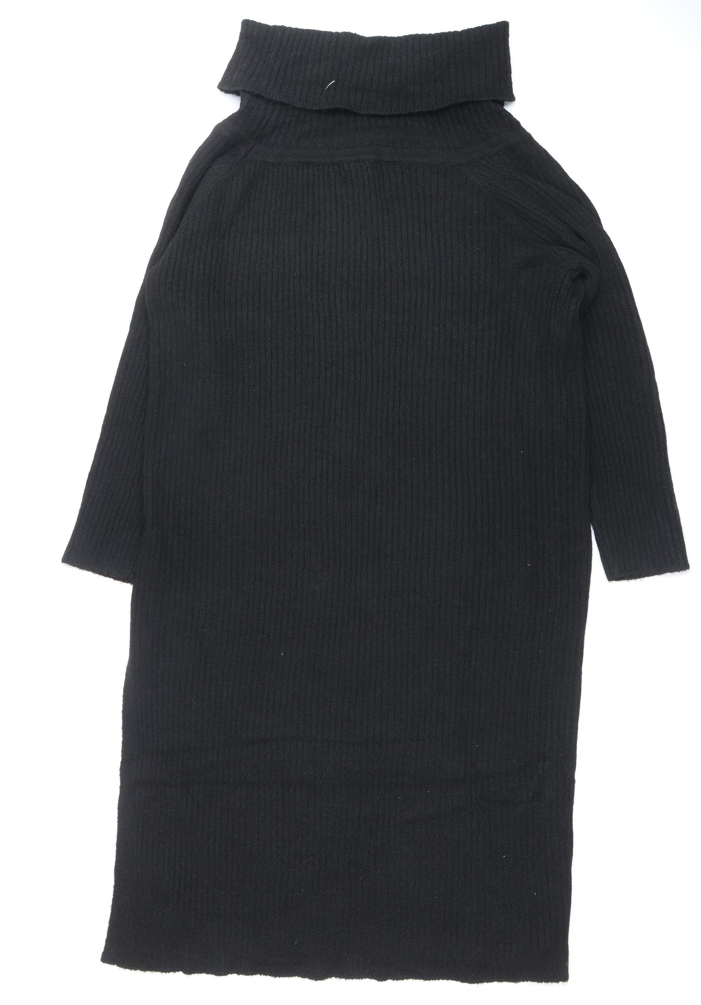 PrettyLittleThing Women’s Black Roll Neck Ribbed Knit Jumper 2XL Plus