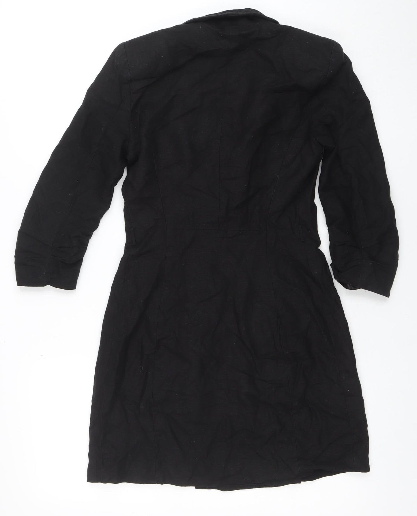 Zara Basic Women’s Black Linen Cotton Jacket Dress XS