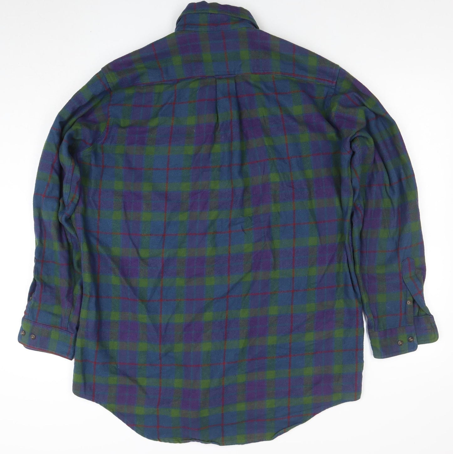 B.D. Baggies Men's Blue Check Flannel Button-Up Shirt Size M