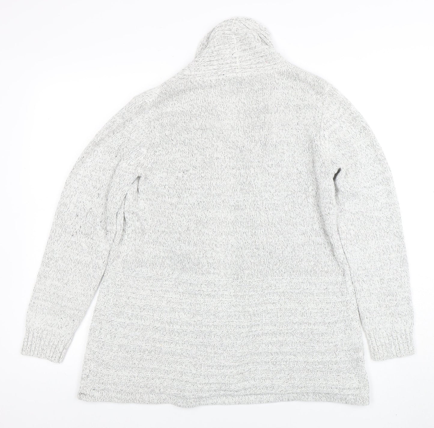 Fortune + Ivy Women’s Grey Petite M Cardigan Knit Jumper