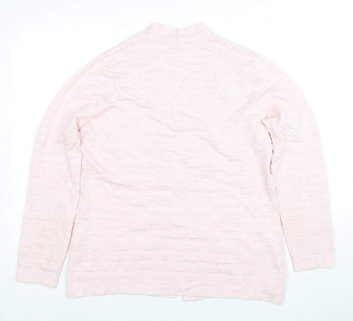 CC Women Pink Knit Cardigan L Lightweight Open Front
