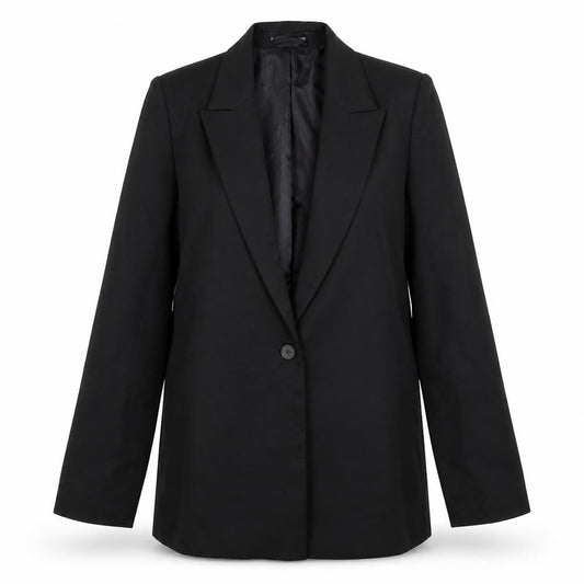 PRETTYLITTLETHING Womens Black Size 6 Single-Breasted Blazer Jacket