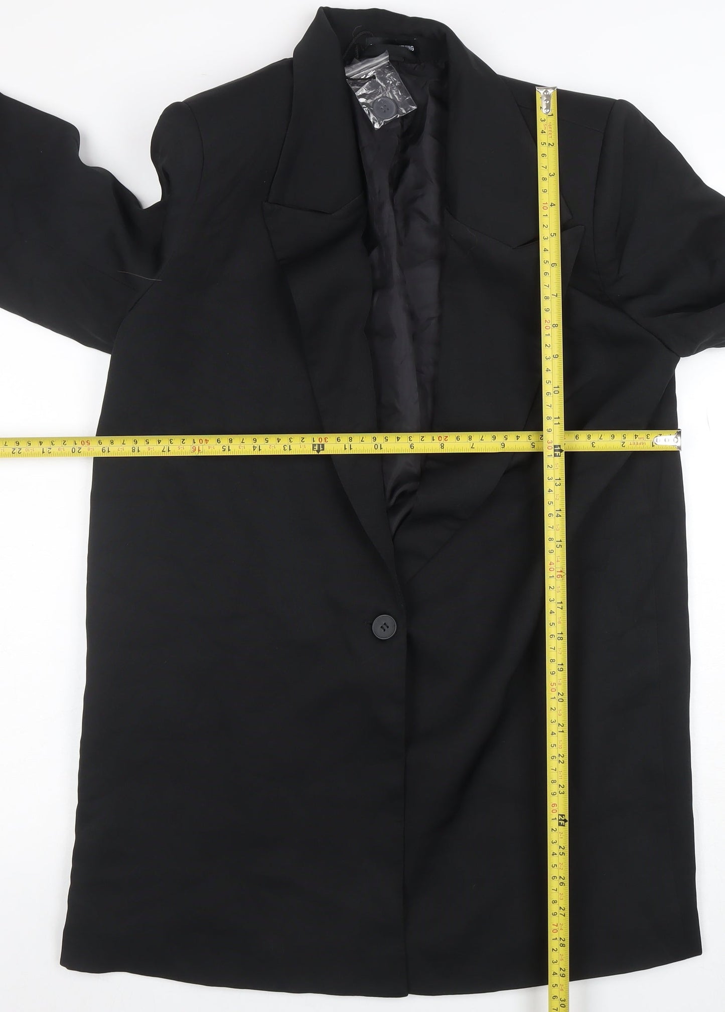 PrettyLittleThing Womens Black Size 6 Single-Breasted Blazer Jacket