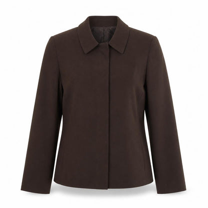 Next Women Brown UK 12 Suit Jacket Polyester Blend Lined Classic Style