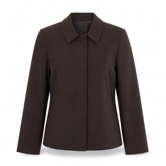 Next Women Brown UK 12 Suit Jacket Polyester Blend Lined Classic Style