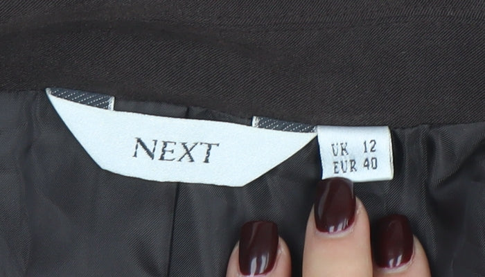 Next Women Brown UK 12 Suit Jacket Polyester Blend Lined Classic Style