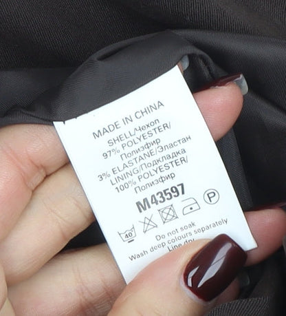 Next Women Brown UK 12 Suit Jacket Polyester Blend Lined Classic Style