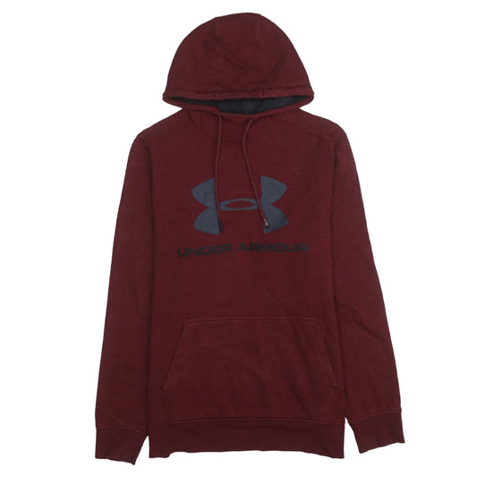 Under Armour Men's Red Pullover Hoodie Medium Sports Fleece