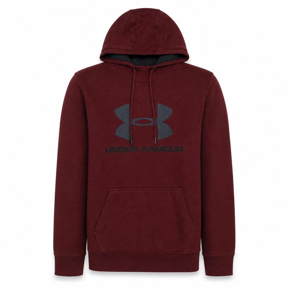 Under Armour Men's Red Pullover Hoodie Medium Sports Fleece