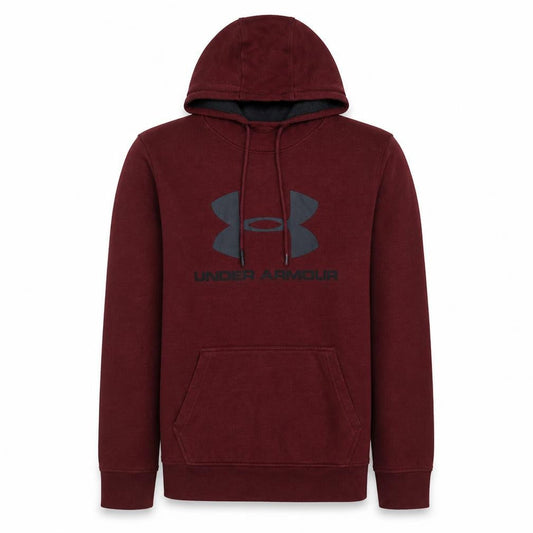 Under Armour Men's Red Pullover Hoodie Medium Sports Fleece