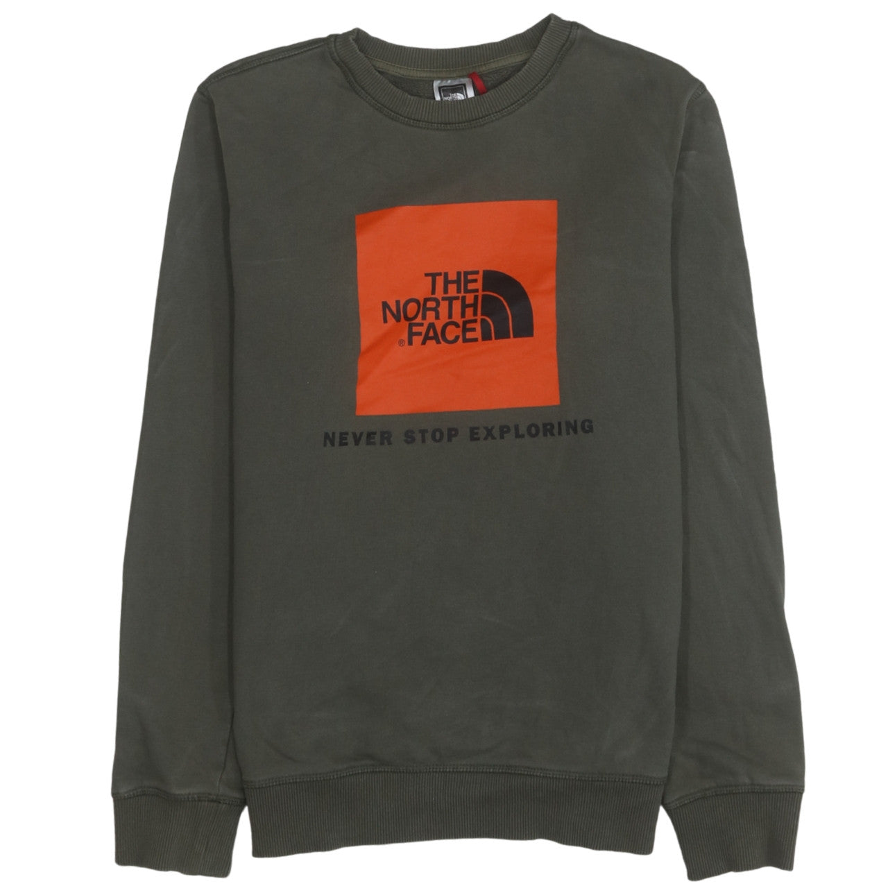 The North Face Boys Green XL Pullover Sweatshirt with Logo Graphic Print