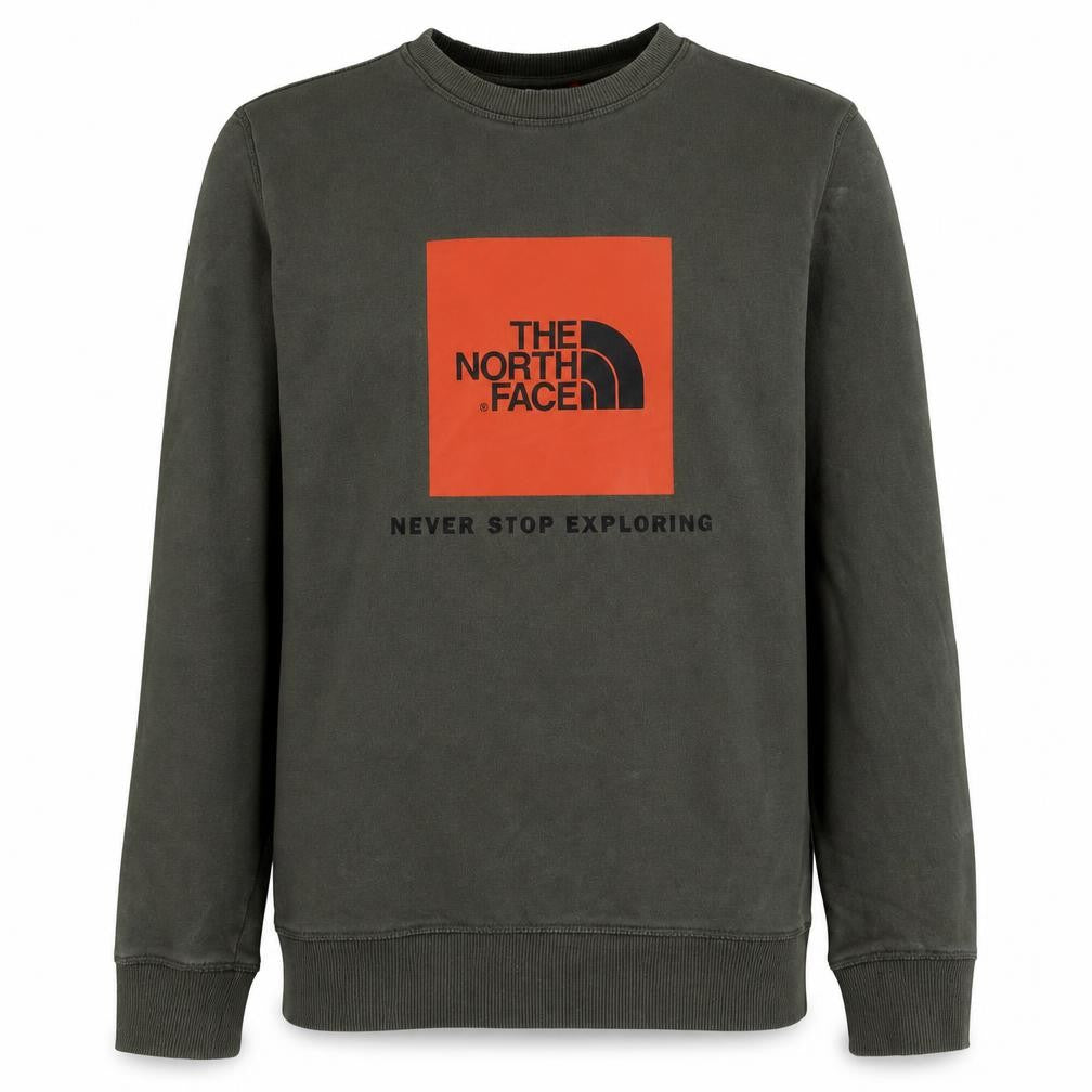The North Face Boys Green XL Pullover Sweatshirt with Logo Graphic Print