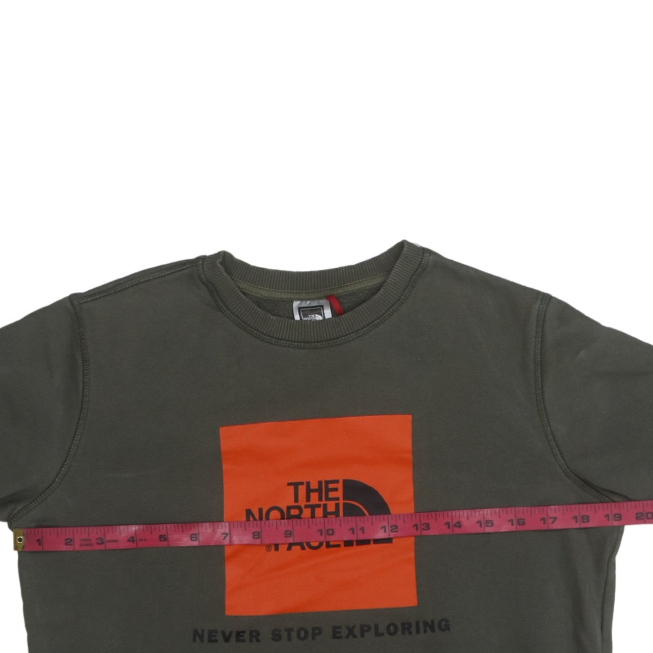 The North Face Boys Green XL Pullover Sweatshirt with Logo Graphic Print