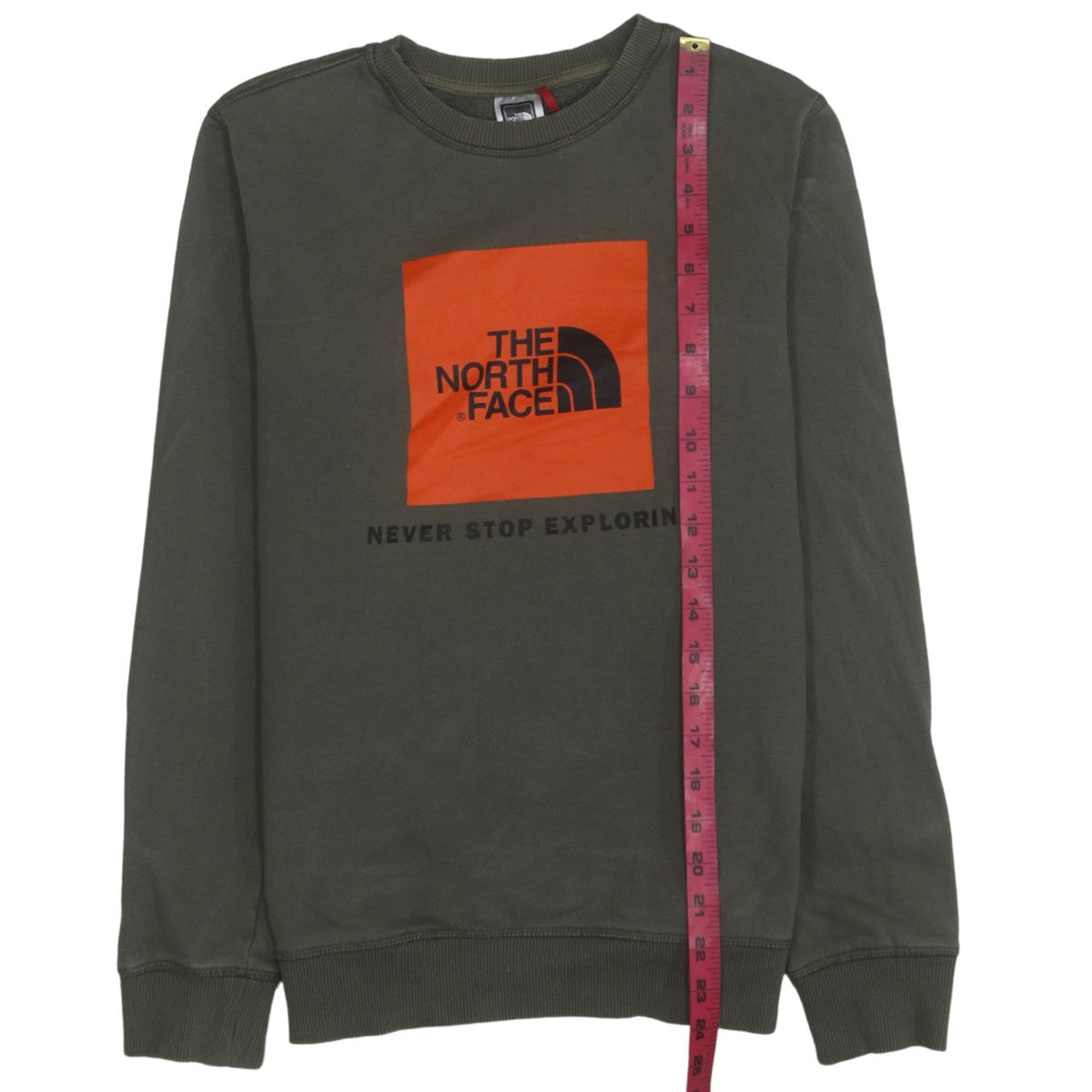 The North Face Boys Green XL Pullover Sweatshirt with Logo Graphic Print