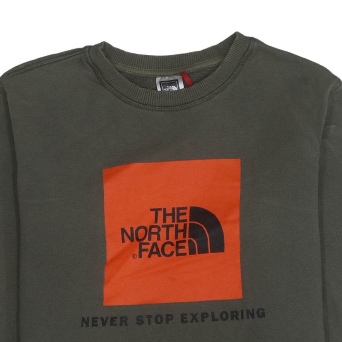 The North Face Boys Green XL Pullover Sweatshirt with Logo Graphic Print