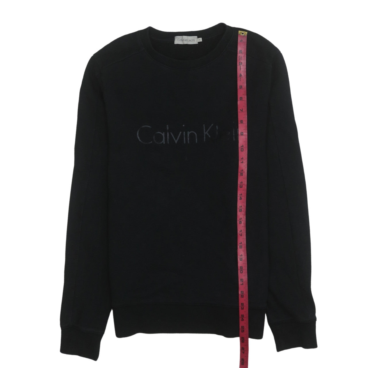 Calvin Klein Jeans Mens Black M Logo Crew Neck Sweatshirt