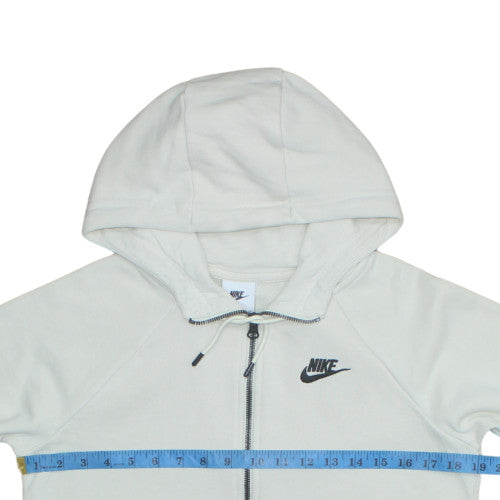 Nike Women's Beige Full Zip Hoodie XS Hooded Sweatshirt