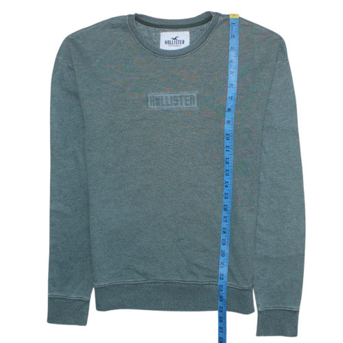Hollister Men’s Green Logo Pullover Sweatshirt XS
