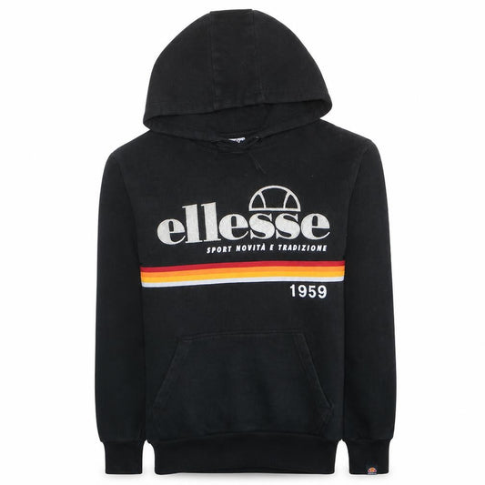 Ellesse Men's Black Pullover Hoodie Size S Retro Sports Logo