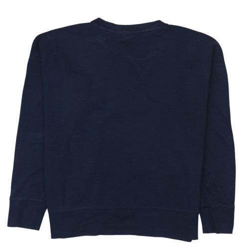 GAP Women Navy Blue XS Pullover Sweatshirt with Logo Print