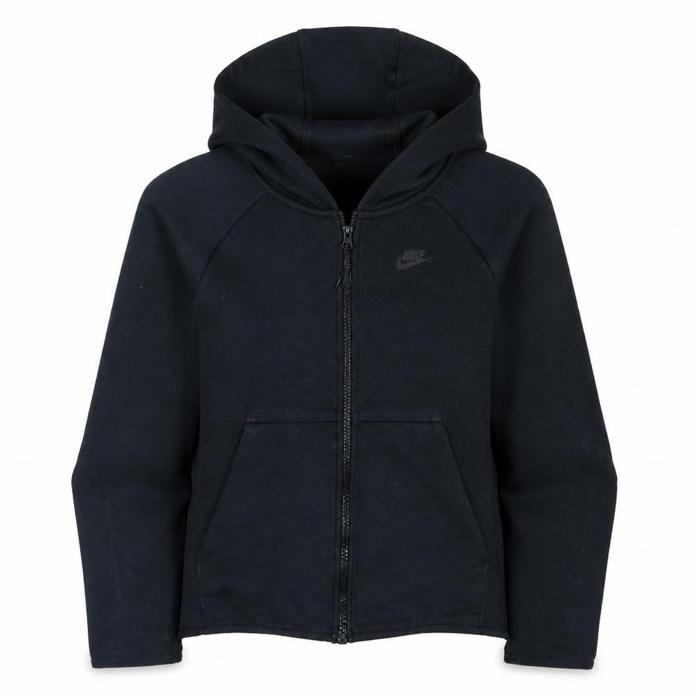 Nike Women Black Small Full Zip Hoodie Cotton Blend Activewear