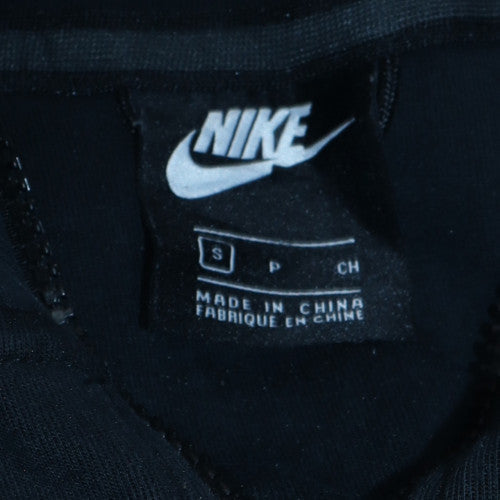 Nike Women Black Small Full Zip Hoodie Cotton Blend Activewear