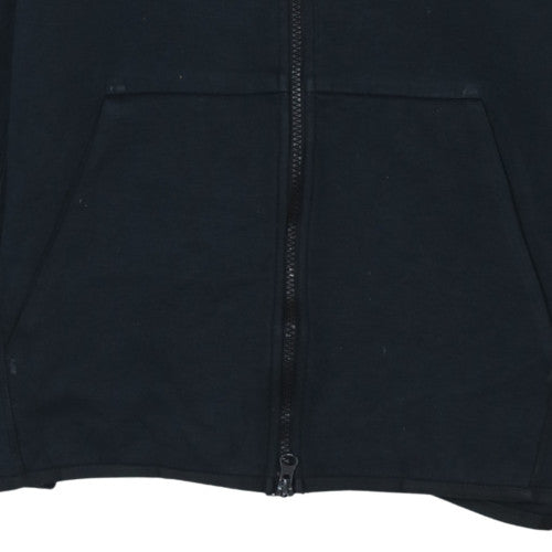 Nike Women Black Small Full Zip Hoodie Cotton Blend Activewear