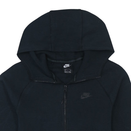 Nike Women Black Small Full Zip Hoodie Cotton Blend Activewear