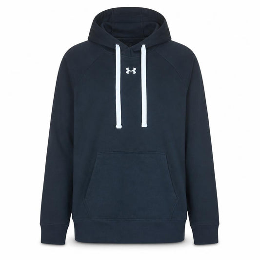 Under Armour Men's Black Pullover Hoodie Medium Relaxed Fit Fleece