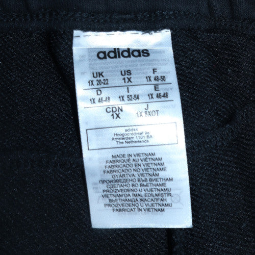 Adidas Womens Black 1X Joggers Sweatpants Size 20-22 Cotton Blend