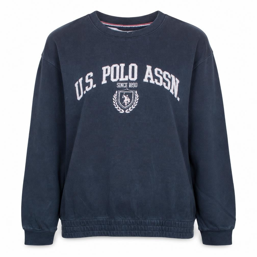U.S. Polo Assn. Womens Navy Blue Sweatshirt Size 12 Crew Neck Pullover