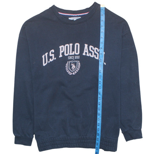 U.S. Polo Assn. Womens Navy Blue Sweatshirt Size 12 Crew Neck Pullover