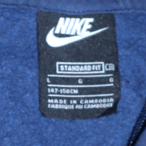 Nike Boys Blue Full Zip Hoodie Size L 147–158cm Standard Fit