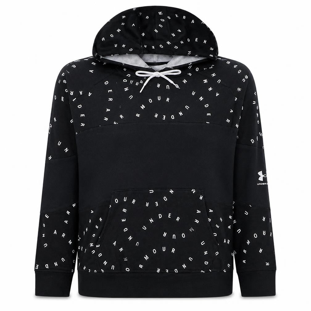 Under Armour Womens Black L Logo Hoodie Large Loose Fit Sweatshirt