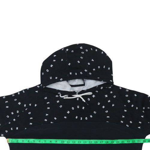Under Armour Womens Black L Logo Hoodie Large Loose Fit Sweatshirt