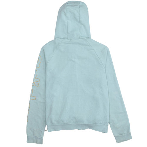 Adidas Women’s Blue Full Zip Hoodie Size L - Logo Hooded Sweatshirt