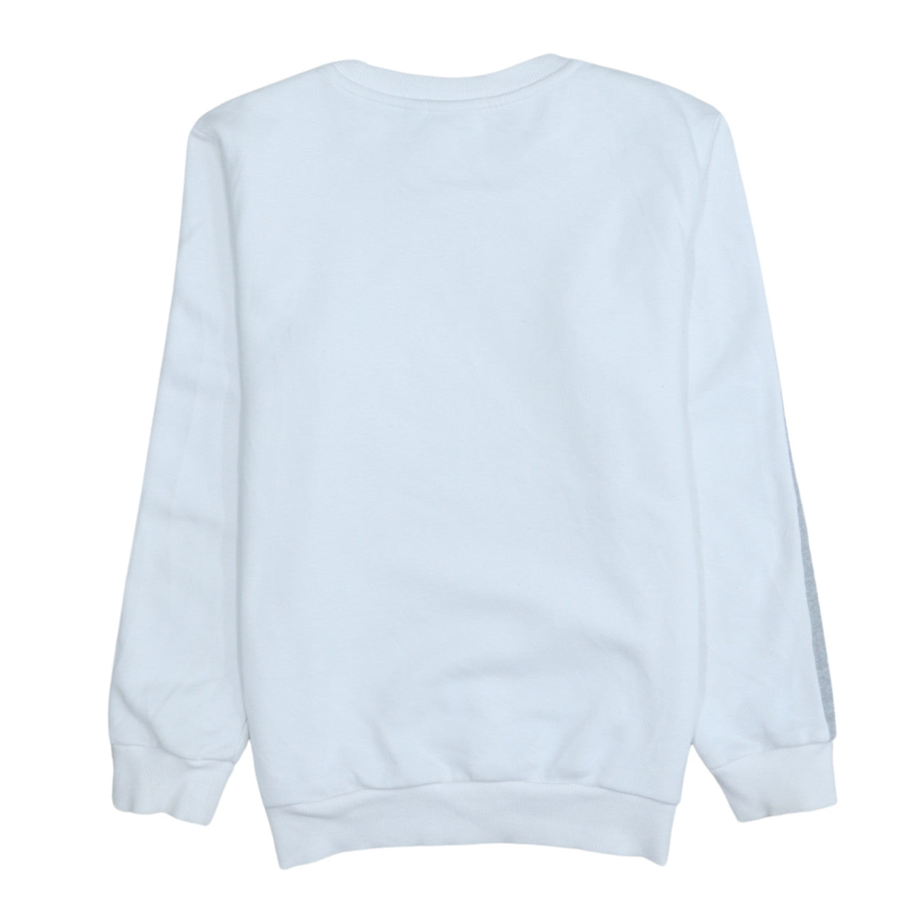 Adidas Boys White Long Sleeve Pullover Sweatshirt Size 11-12 Years