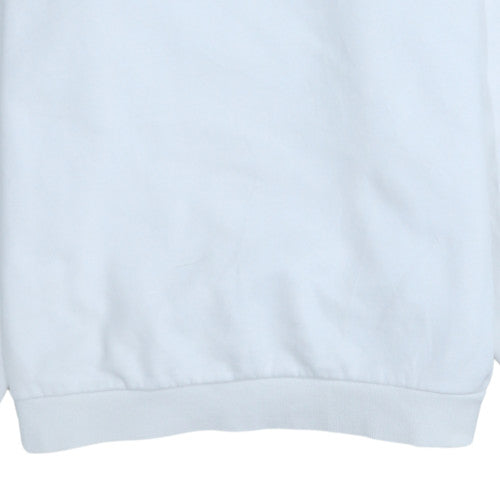 Ellesse Womens White Cotton Blend Crew Neck Sweatshirt Size M