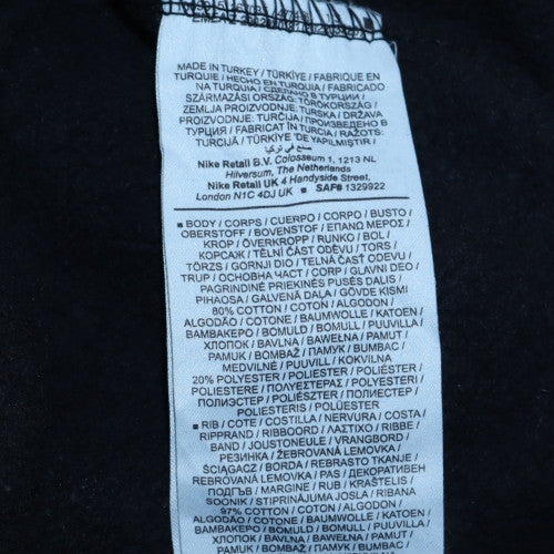 Nike Womens Black Cotton Blend Crew Neck Pullover Sweatshirt Size L