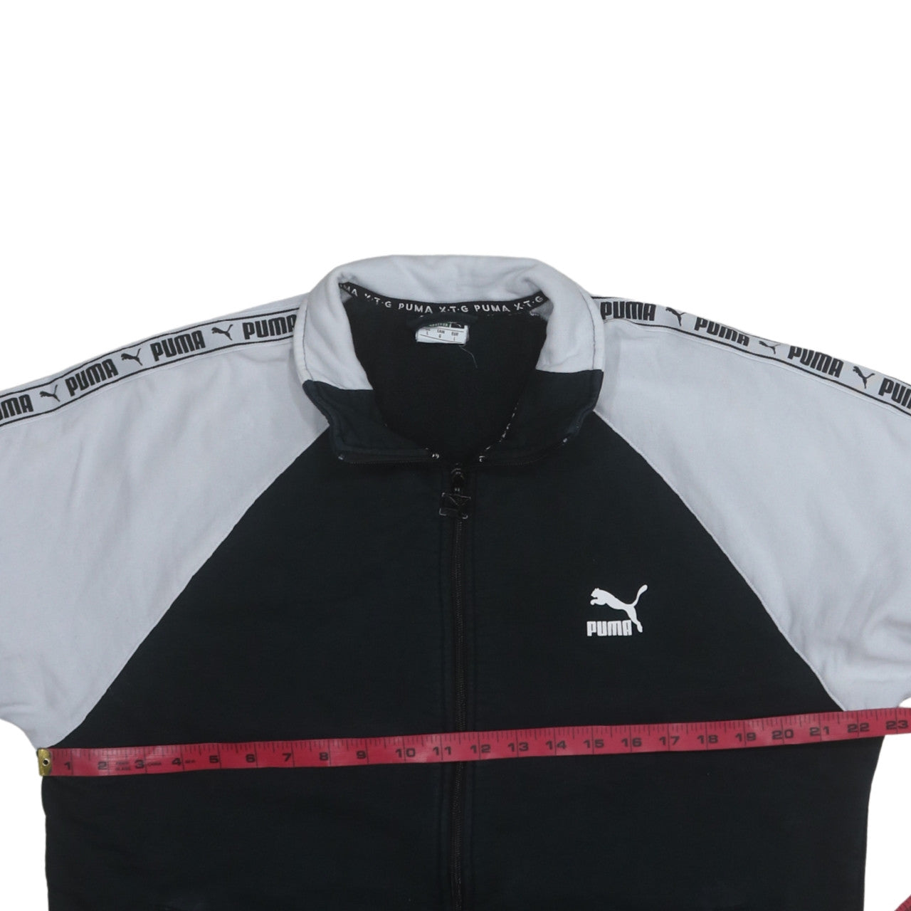 Puma Mens Black and White Full Zip Sweatshirt Size L