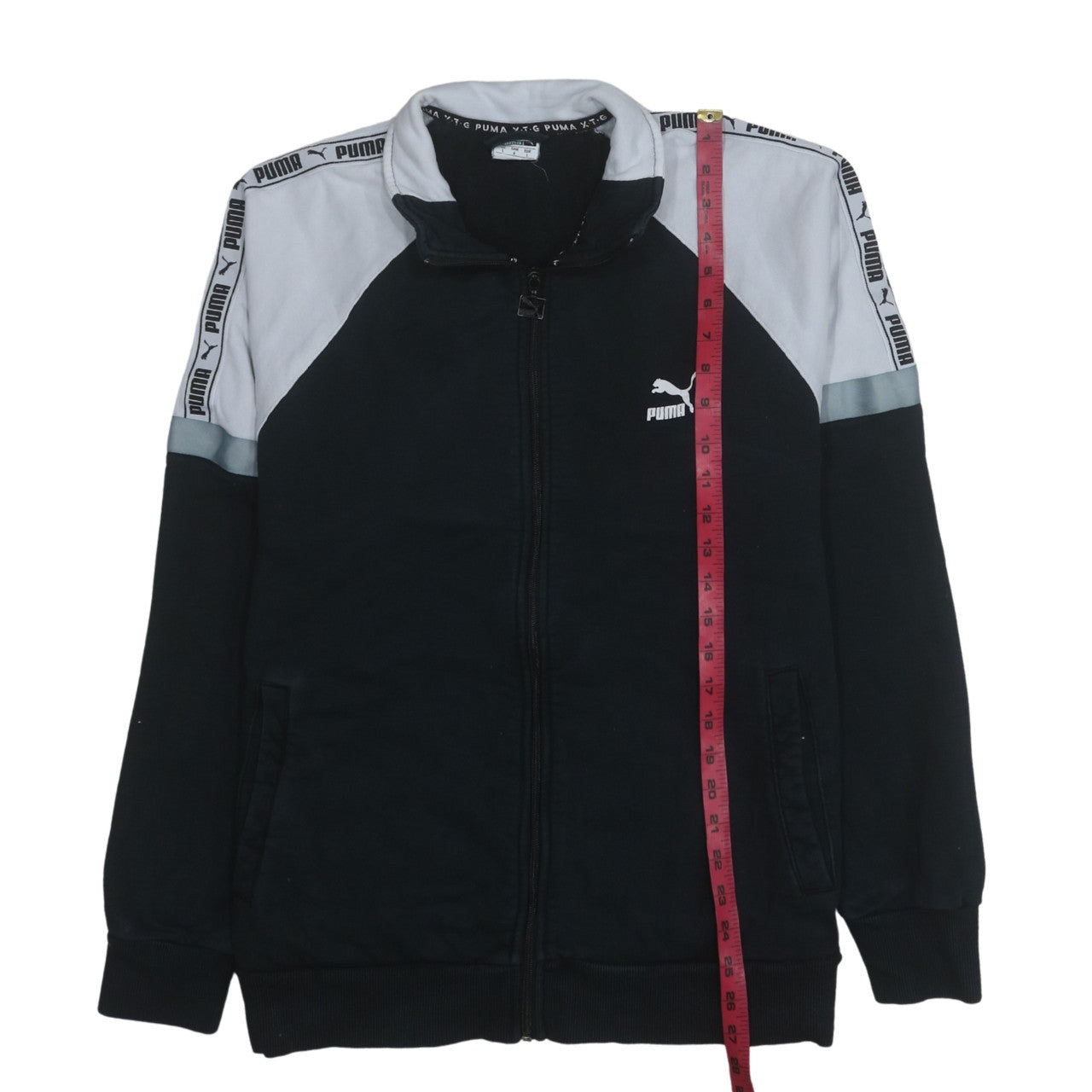Puma Mens Black and White Full Zip Sweatshirt Size L