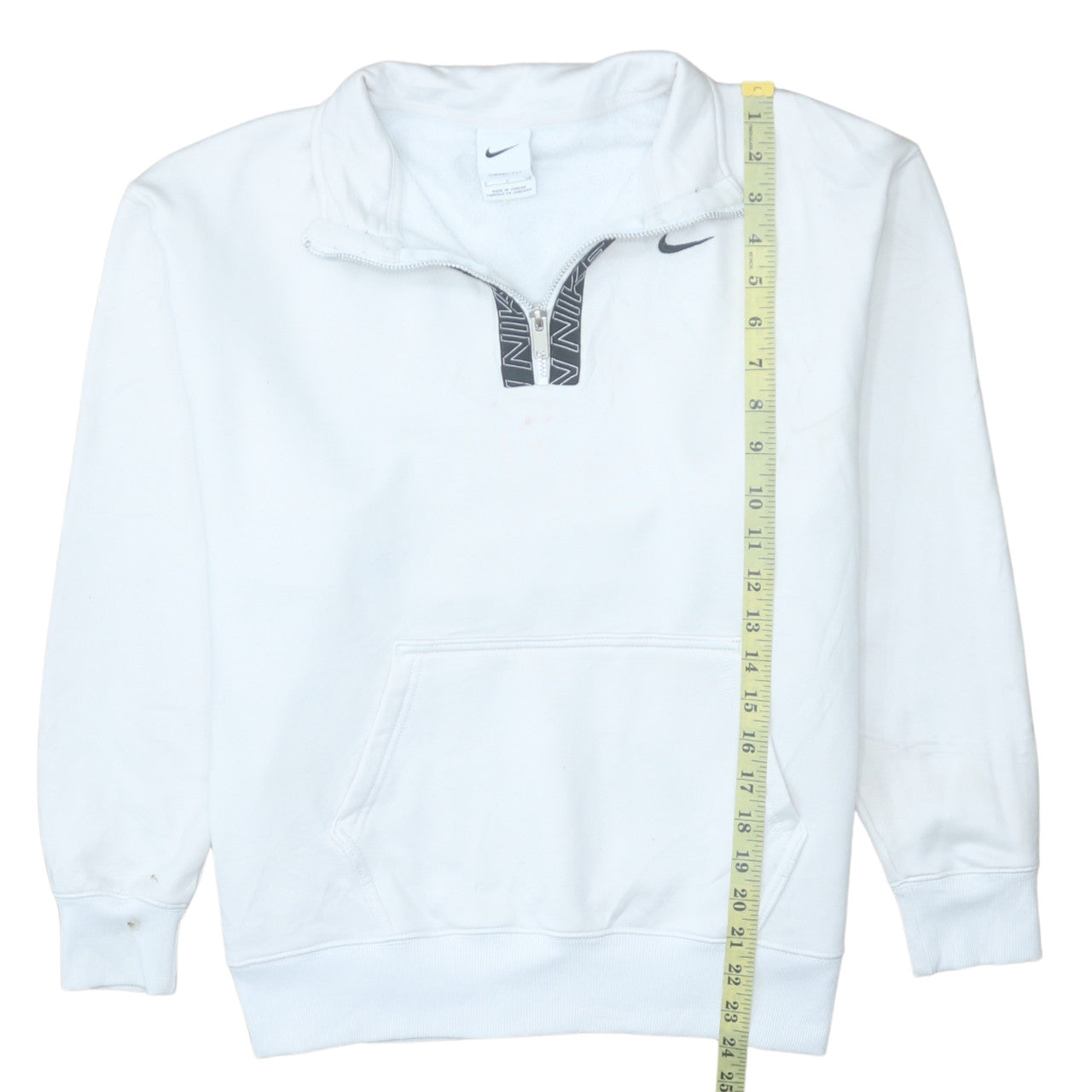 Nike Women White Therma-Fit 1/4 Zip Pullover Sweatshirt Size S