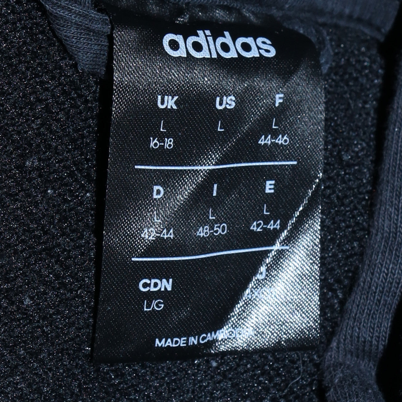 Adidas Womens Black Full Zip Hoodie L 16-18 Classic Sportswear
